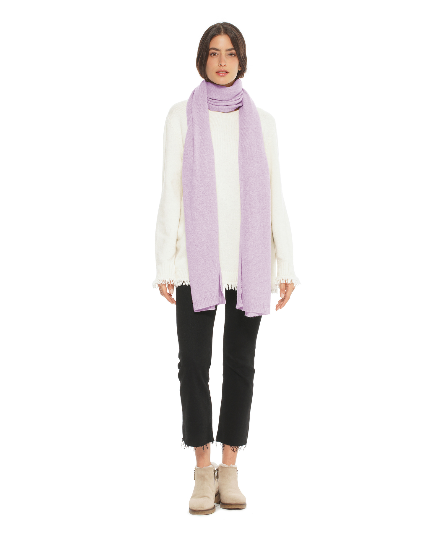 Women's Cashmere Wrap Scarf Lilac