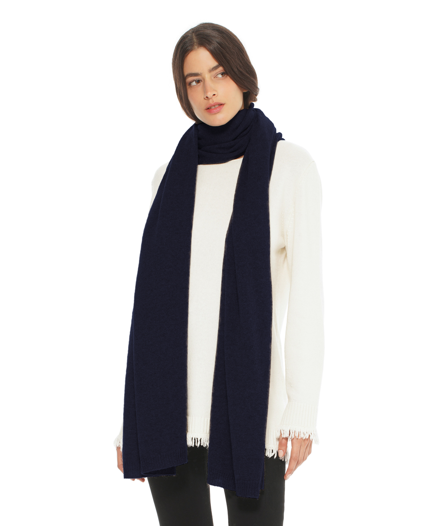 Women's Cashmere Wrap Scarf Night Blue
