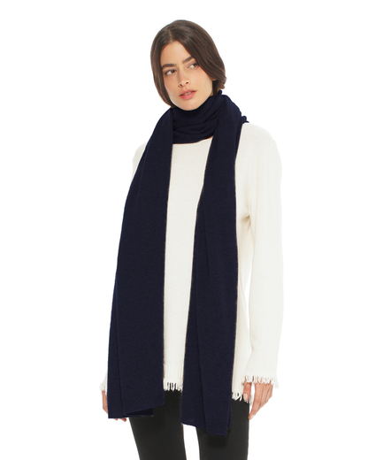Women's Cashmere Wrap Scarf Night Blue