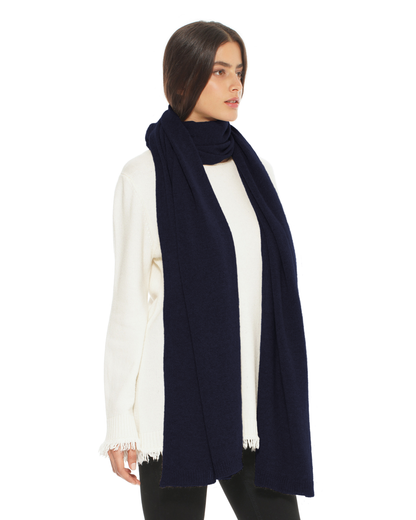 Women's Cashmere Wrap Scarf Night Blue