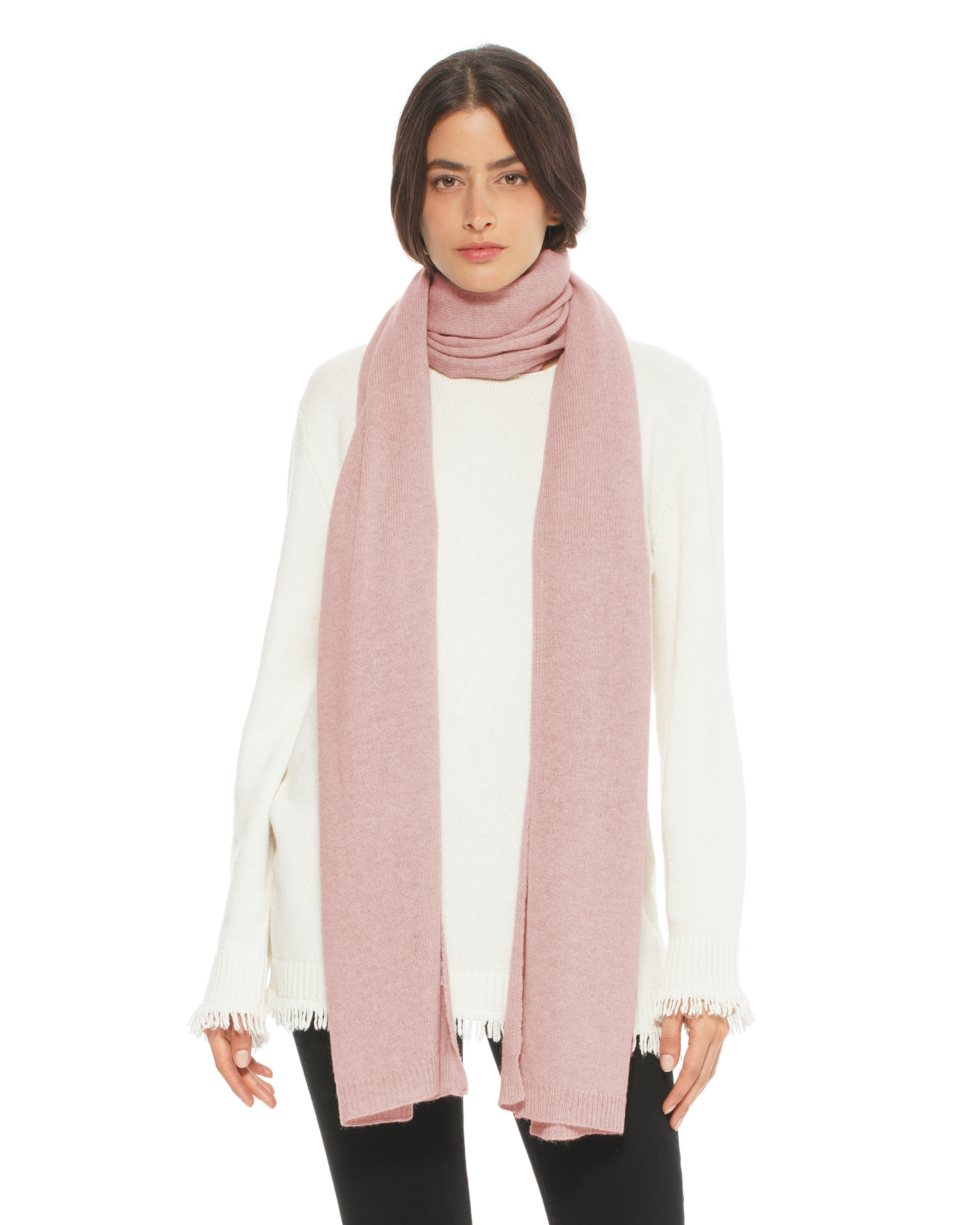 Women's Cashmere Wrap Scarf Old Rose