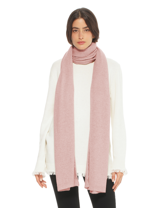 Women's Cashmere Wrap Scarf Old Rose