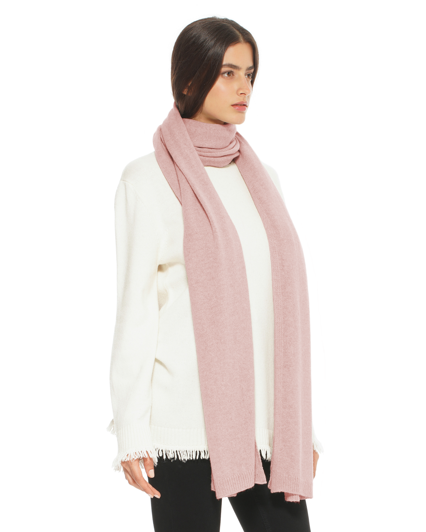Women's Cashmere Wrap Scarf Old Rose