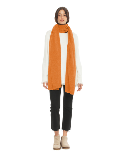 Women's Cashmere Wrap Scarf Saffron