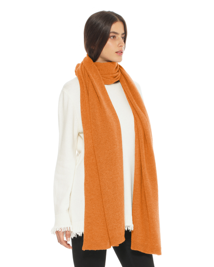 Women's Cashmere Wrap Scarf Saffron