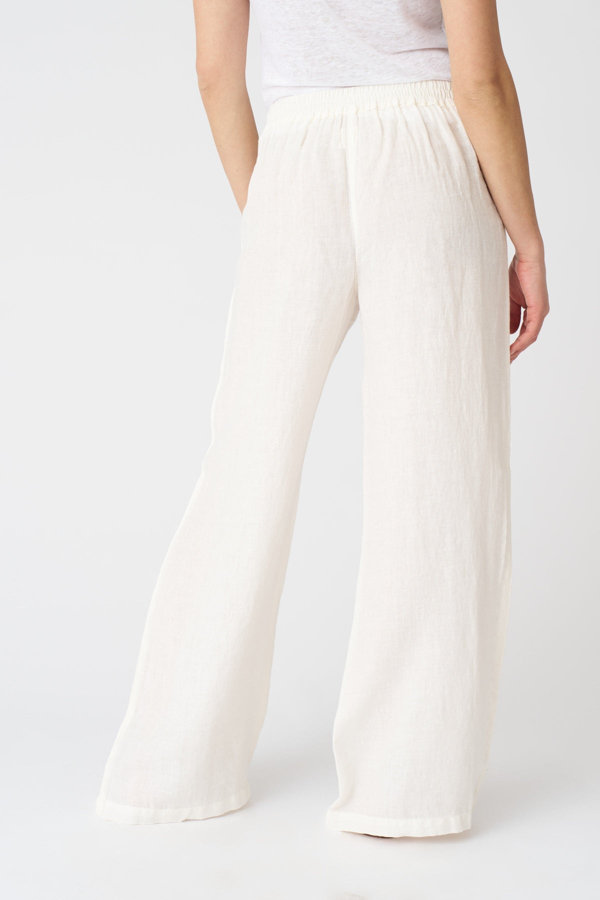 Women's Roma Linen Pants – Milk, view 4