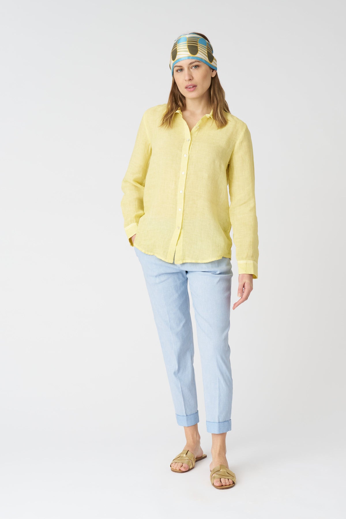 Women's Linen Regular-Fit Shirt – Sun Soft Fade, view 3