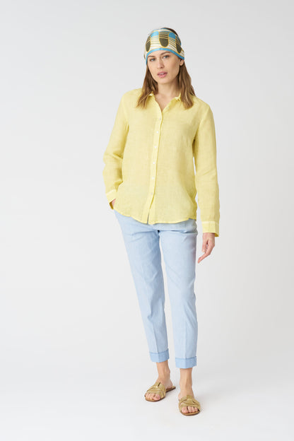 Women's Linen Regular-Fit Shirt – Sun Soft Fade, view 3