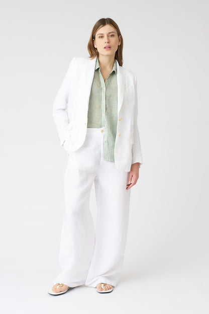 Women's Lily Linen Shirt – Pistache Soft Fade, view 3
