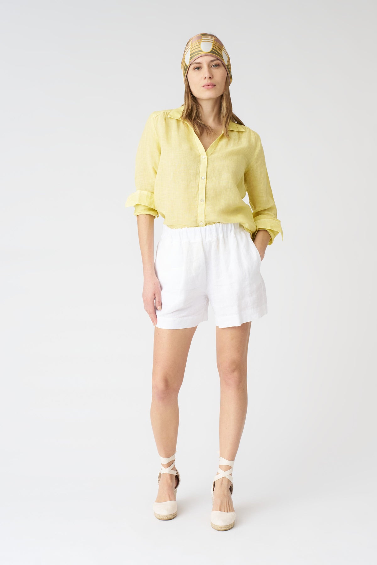 Women's Lily Linen Shirt – Sun Soft Fade, view 3
