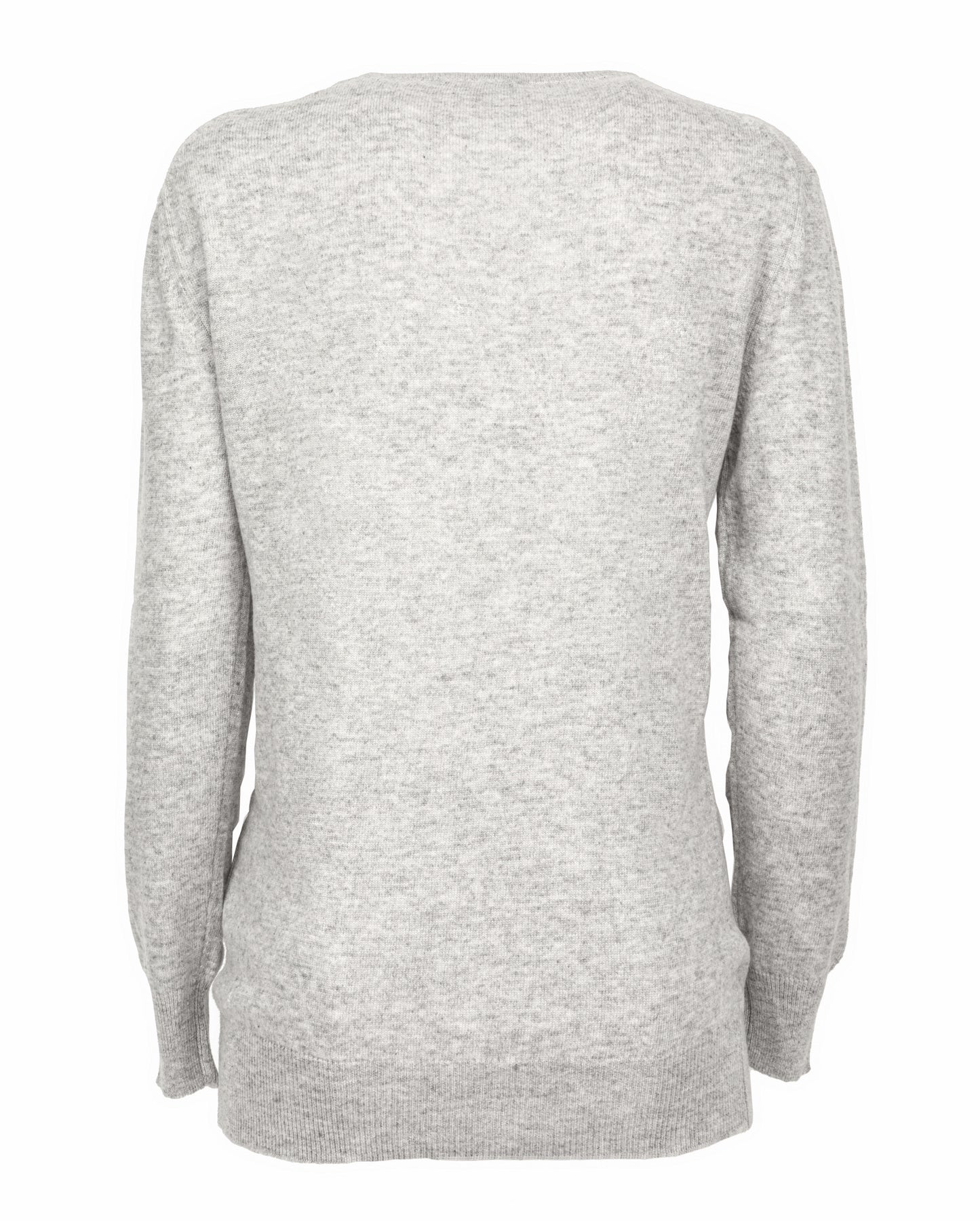 Women's Pure Cashmere Original Crew Neck Sweater Light Gray Made In Italy7