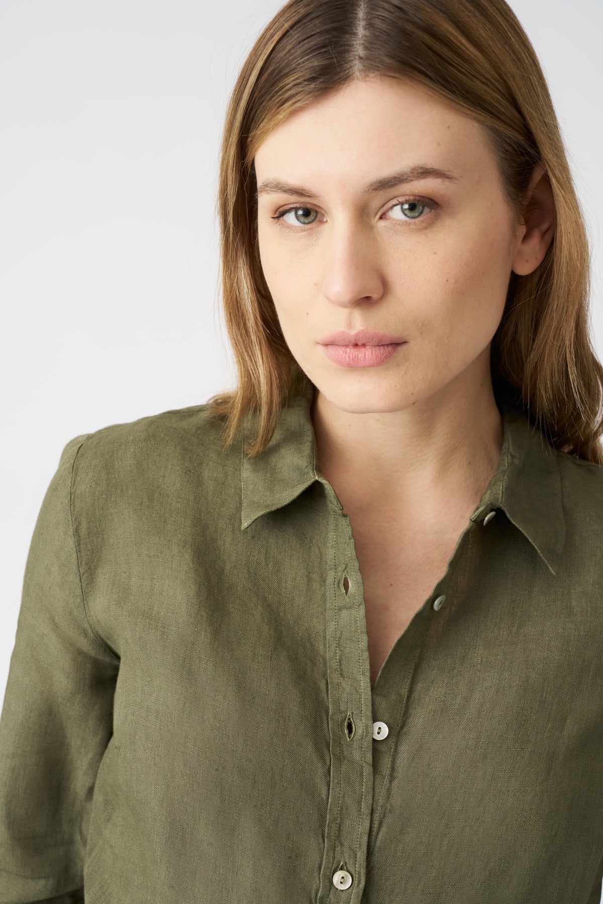 Women's Bria Linen Shirt – Caffe Soft Fade, view 2
