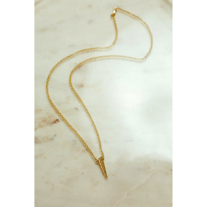 14K GOLD POKER SHELL NECKLACE