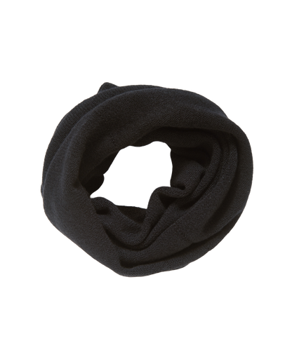 Monticelli Women's Pure Cashmere Collar Scarf Black Made In Italy 4