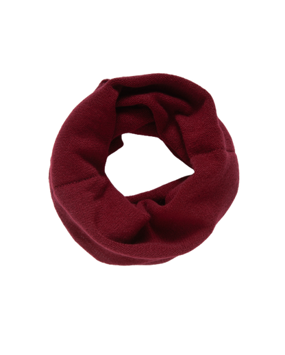 Monticelli Women's Pure Cashmere Collar Scarf Bordeaux Made In Italy 4