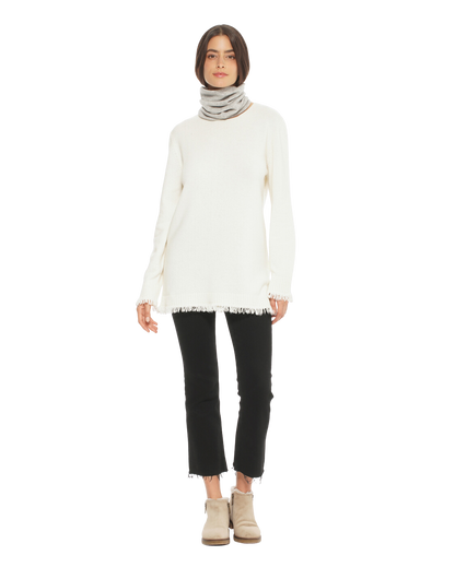 Monticelli Women's Pure Cashmere Collar Scarf Light Grey Made In Italy 3