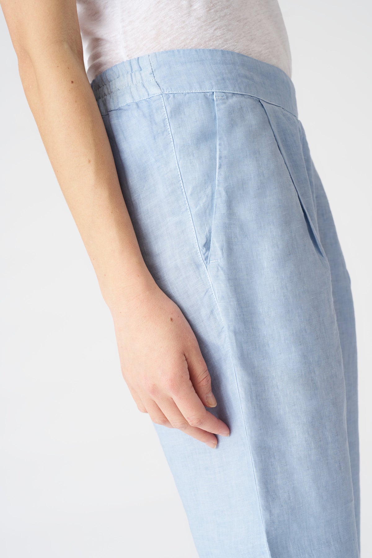 Women's Alessa Boyfriend Linen Pants – Sea Soft Fade, view 2