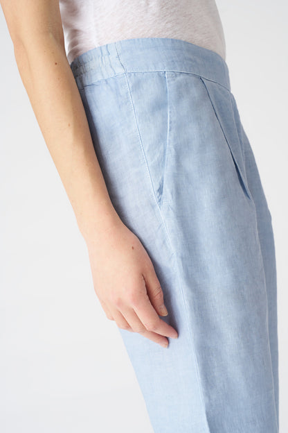 Women's Alessa Boyfriend Linen Pants – Sea Soft Fade, view 2