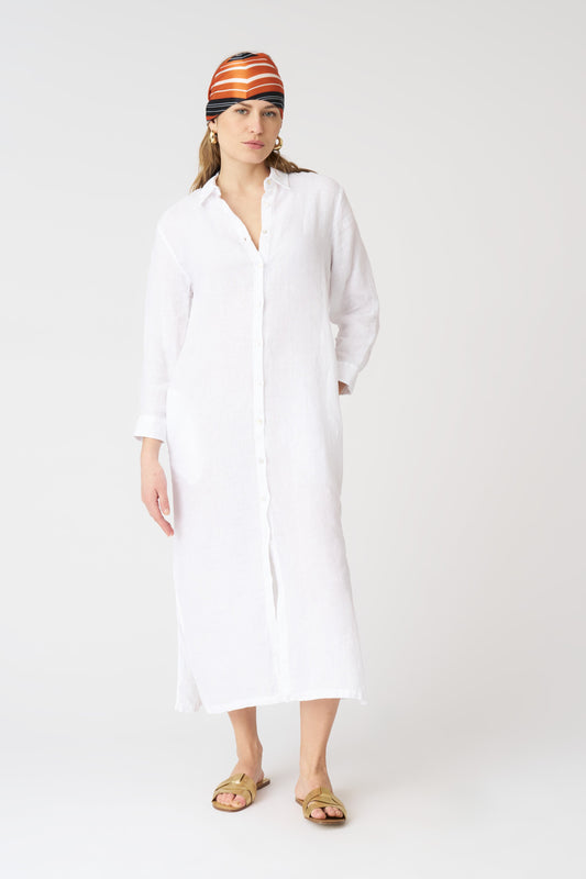 Women's 'Ava' Linen Dress – White, view 1