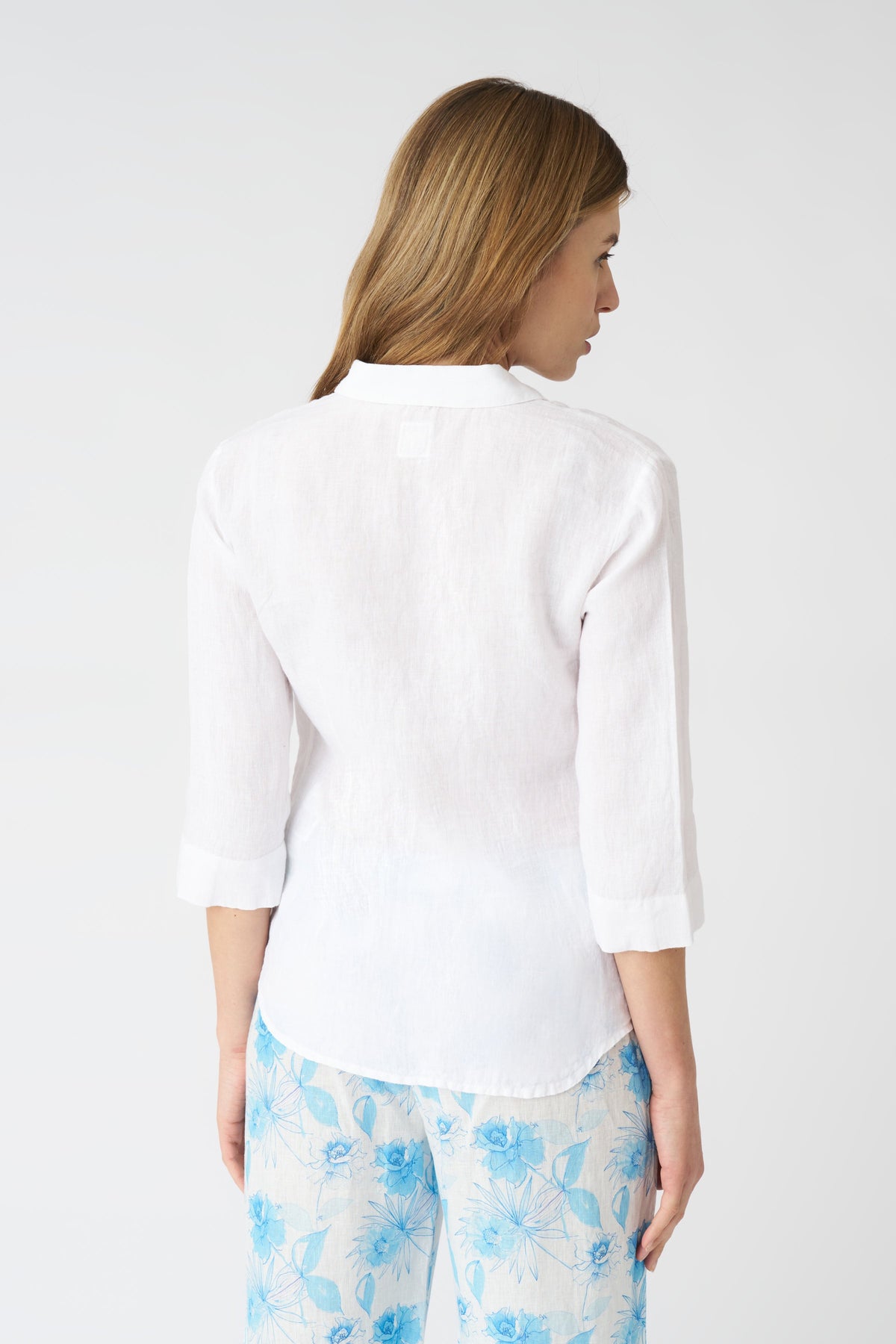 Women's Bria Linen Shirt – White, view 4
