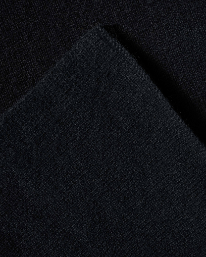 Monticelli Women's Essential Pure Cashmere Poncho Made In Italy Black 4