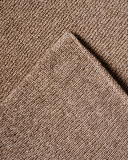 Monticelli Women's Essential Pure Cashmere Poncho Made In Italy Taupe 4