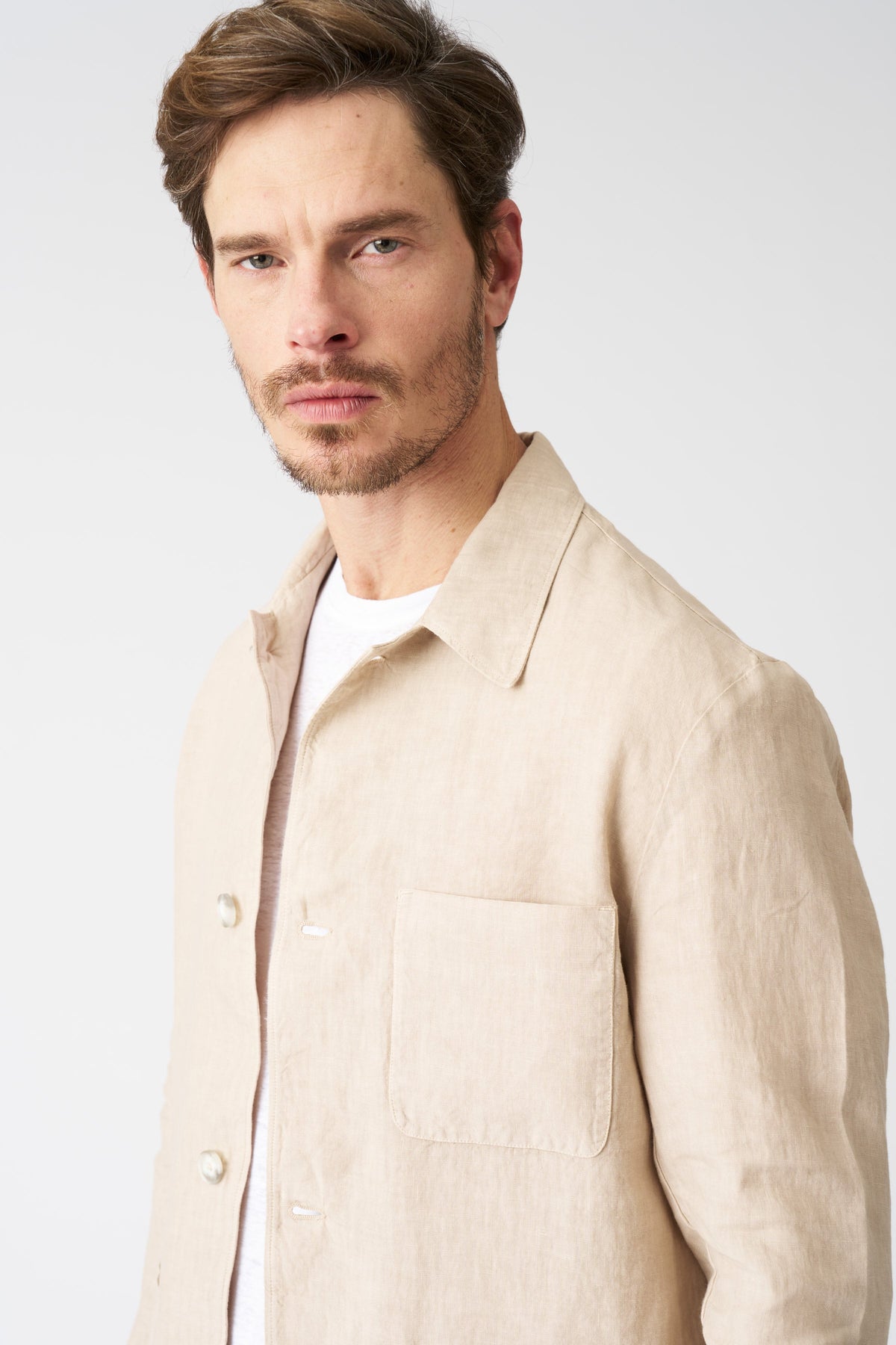 Men's Linen Heritage Jacket – Sand, view 2