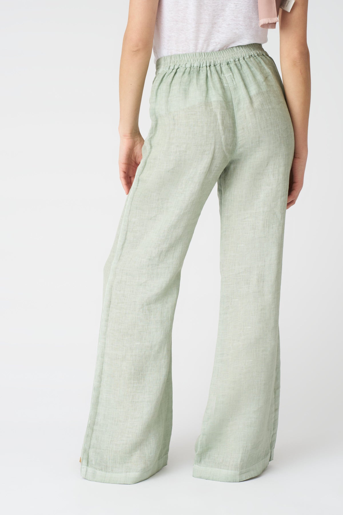 Women's Roma Linen Pants – Pistache Soft Fade, view 4