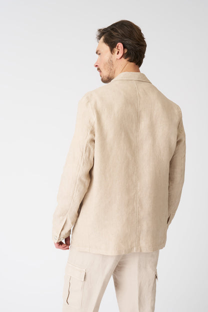 Men's Linen Heritage Jacket – Sand, view 4