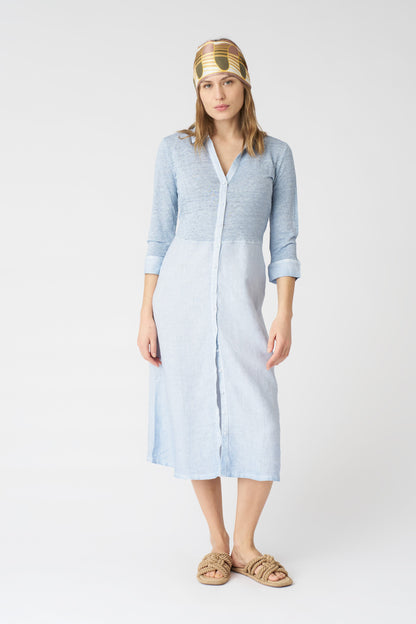 Women's 'Kat' Linen Shirt Dress – Sea Soft Fade, view 1