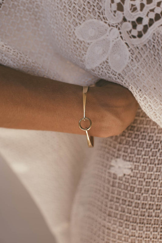 Hansen Bracelet on wrist, view from above