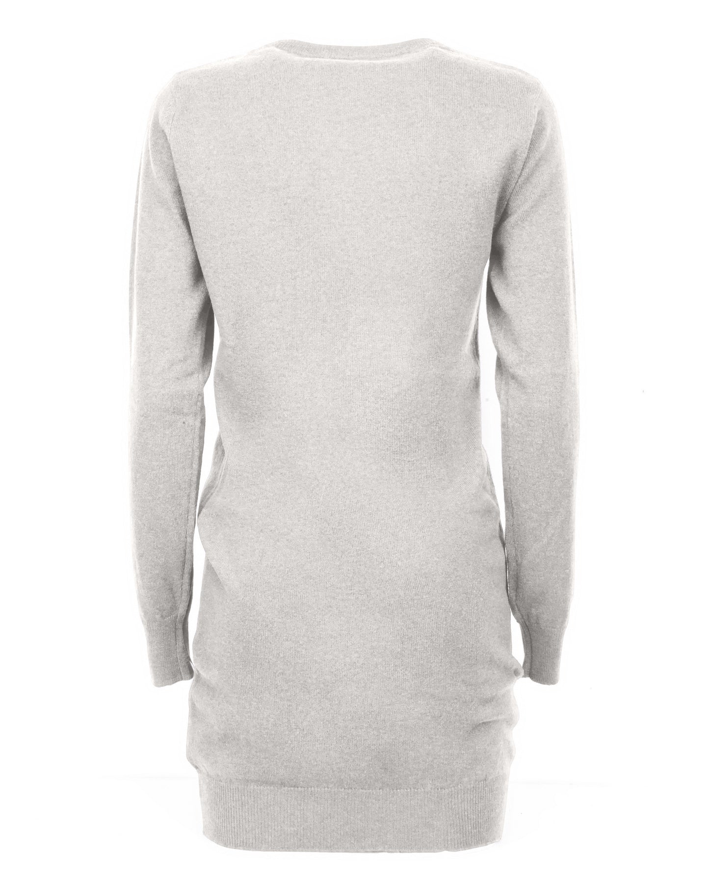 NEW FALL 24 - Cashmere Crew Neck Dress Light Gray