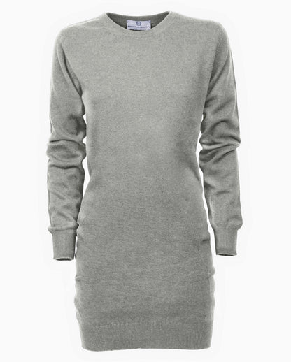 NEW FALL 24 - Cashmere Crew Neck Dress Melange Gray