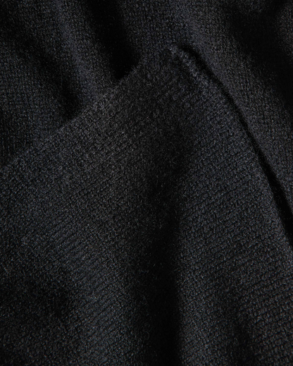 Monticelli Pure Cashmere Maxi Scarf Made In Italy Black 4