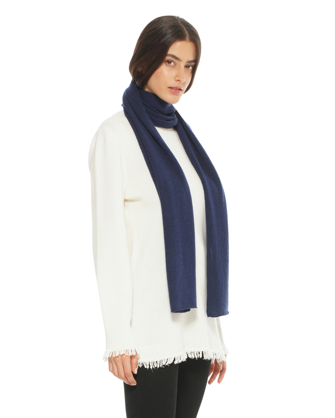 Monticelli Pure Cashmere Maxi Scarf Made In Italy Blue 3