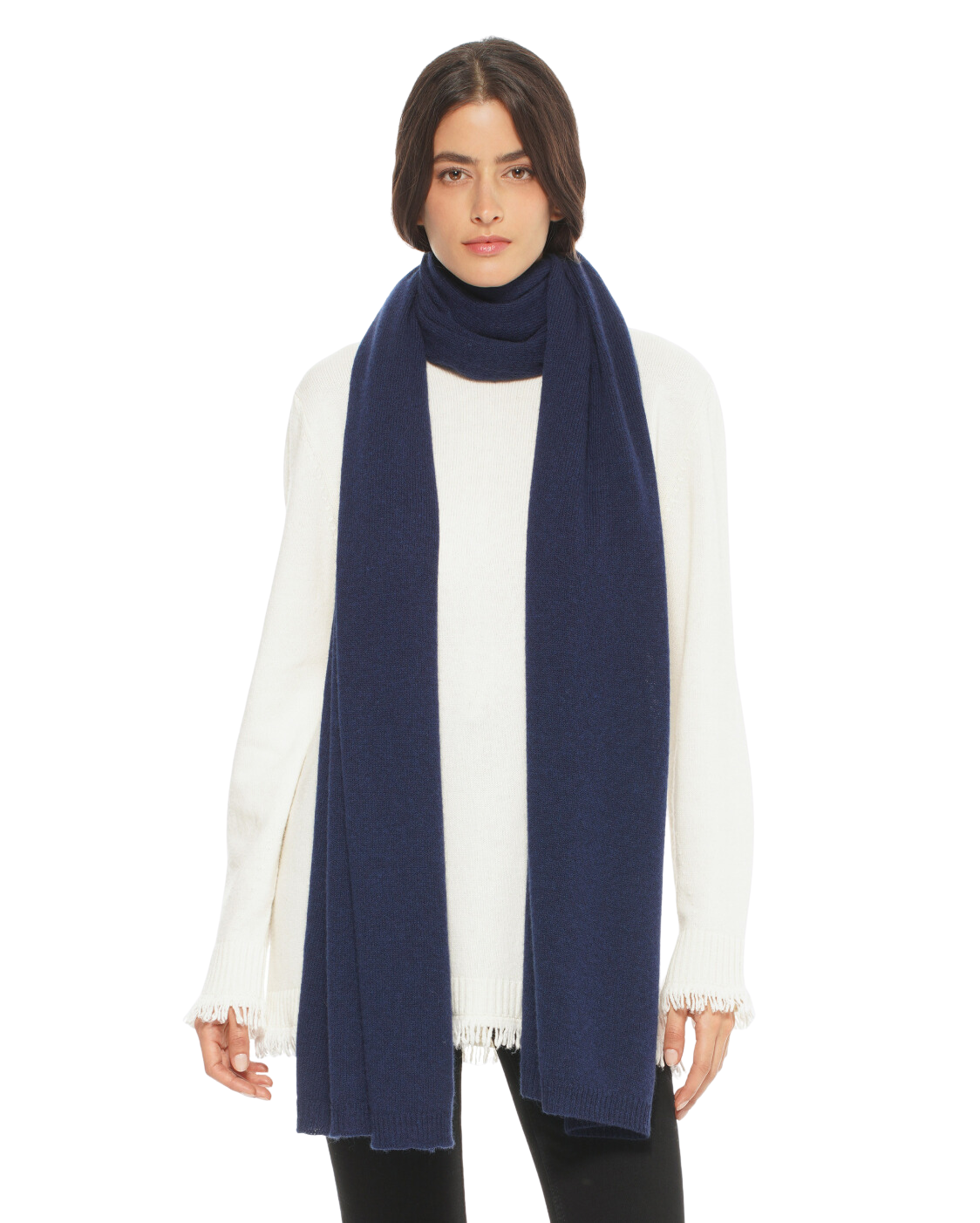 Monticelli Pure Cashmere Maxi Scarf Made In Italy Blue 1