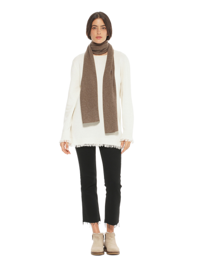 Monticelli Pure Cashmere Maxi Scarf Made In Italy Brown 2