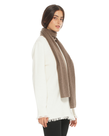 Monticelli Pure Cashmere Maxi Scarf Made In Italy Brown 3
