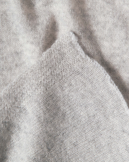 Women's Pure Cashmere Maxi Wrap Light Grey Made In Italy 6