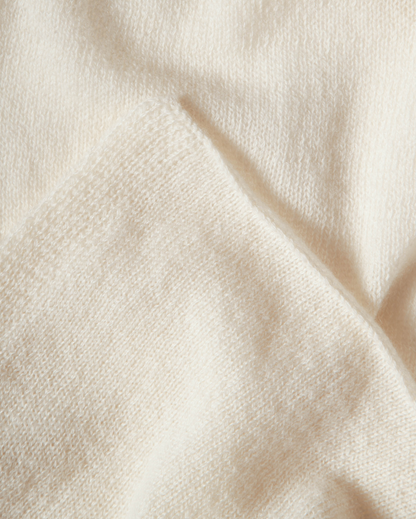 Women's Pure Cashmere Maxi Wrap Milk White Made In Italy 6