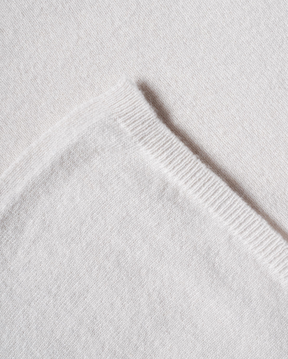 Monticelli Women's Long Pure Cashmere Poncho Made In Italy Off White 5