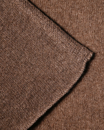 Women's Pure Cashmere Maxi Wrap Brown Made In Italy 5