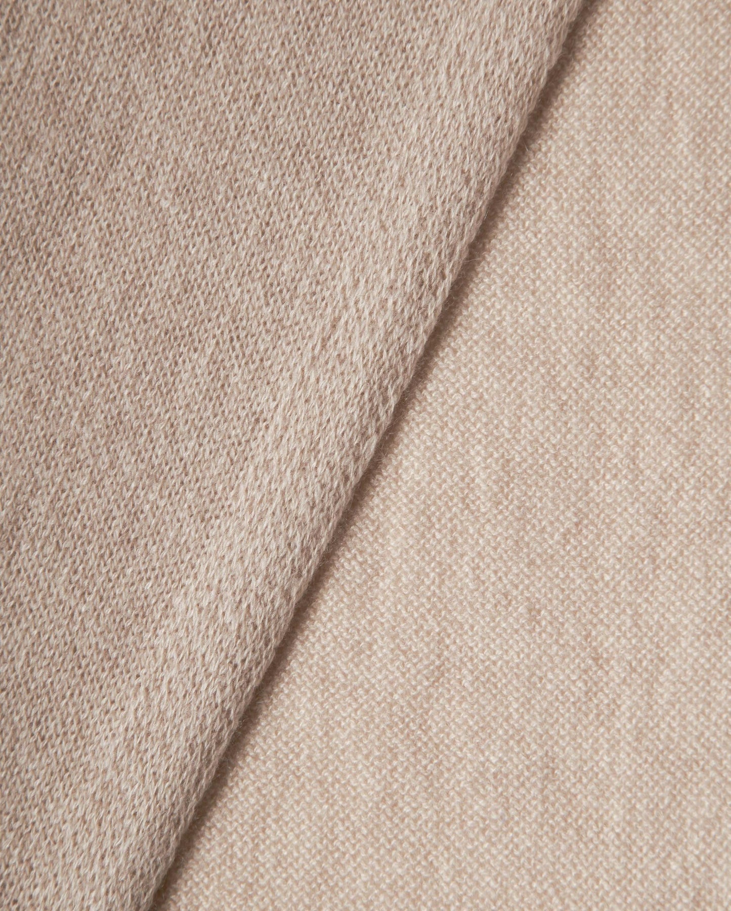 Monticelli Pure Cashmere Plain Knit Scarf Made In Italy Beige 4