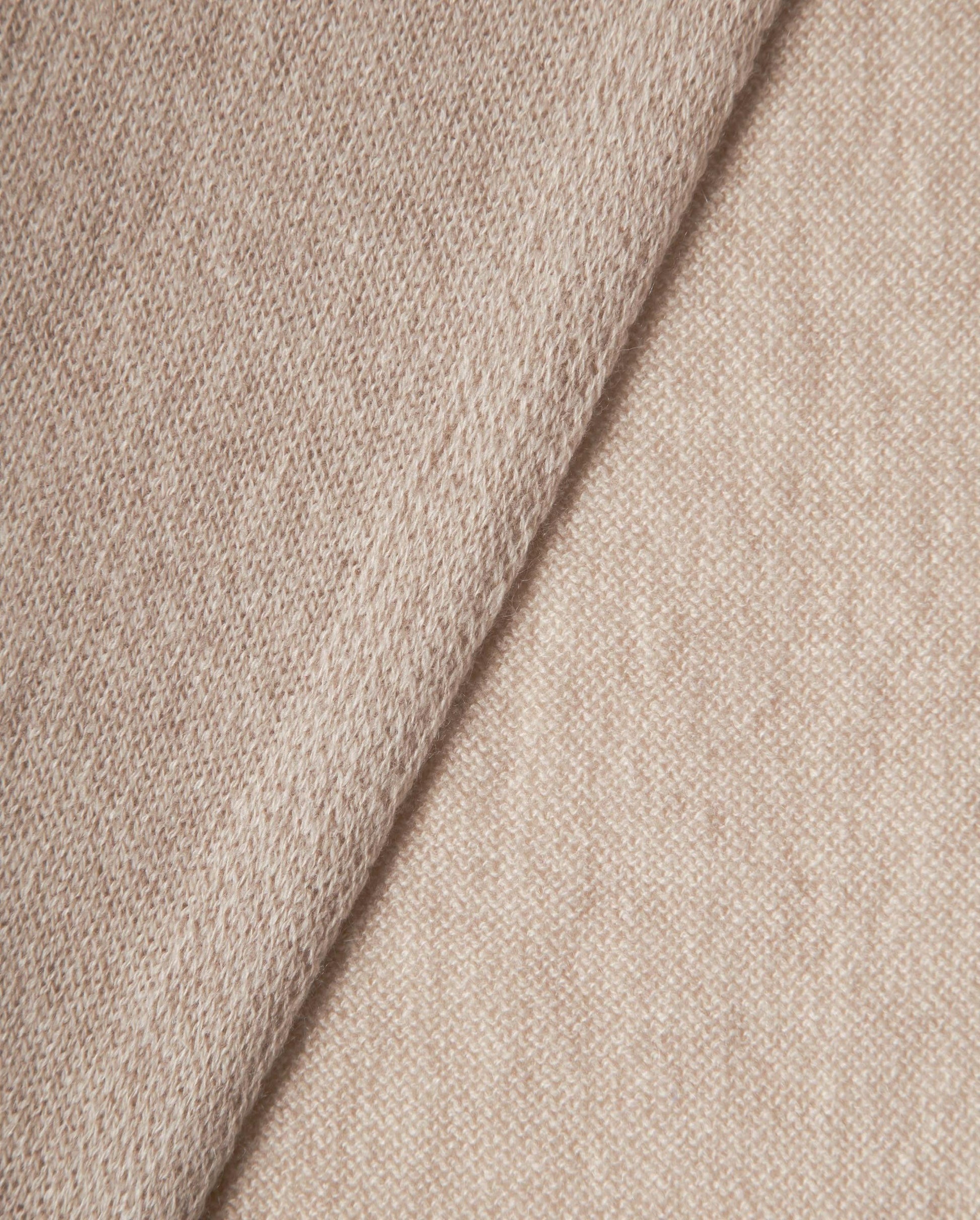 Monticelli Pure Cashmere Plain Knit Scarf Made In Italy Beige 4