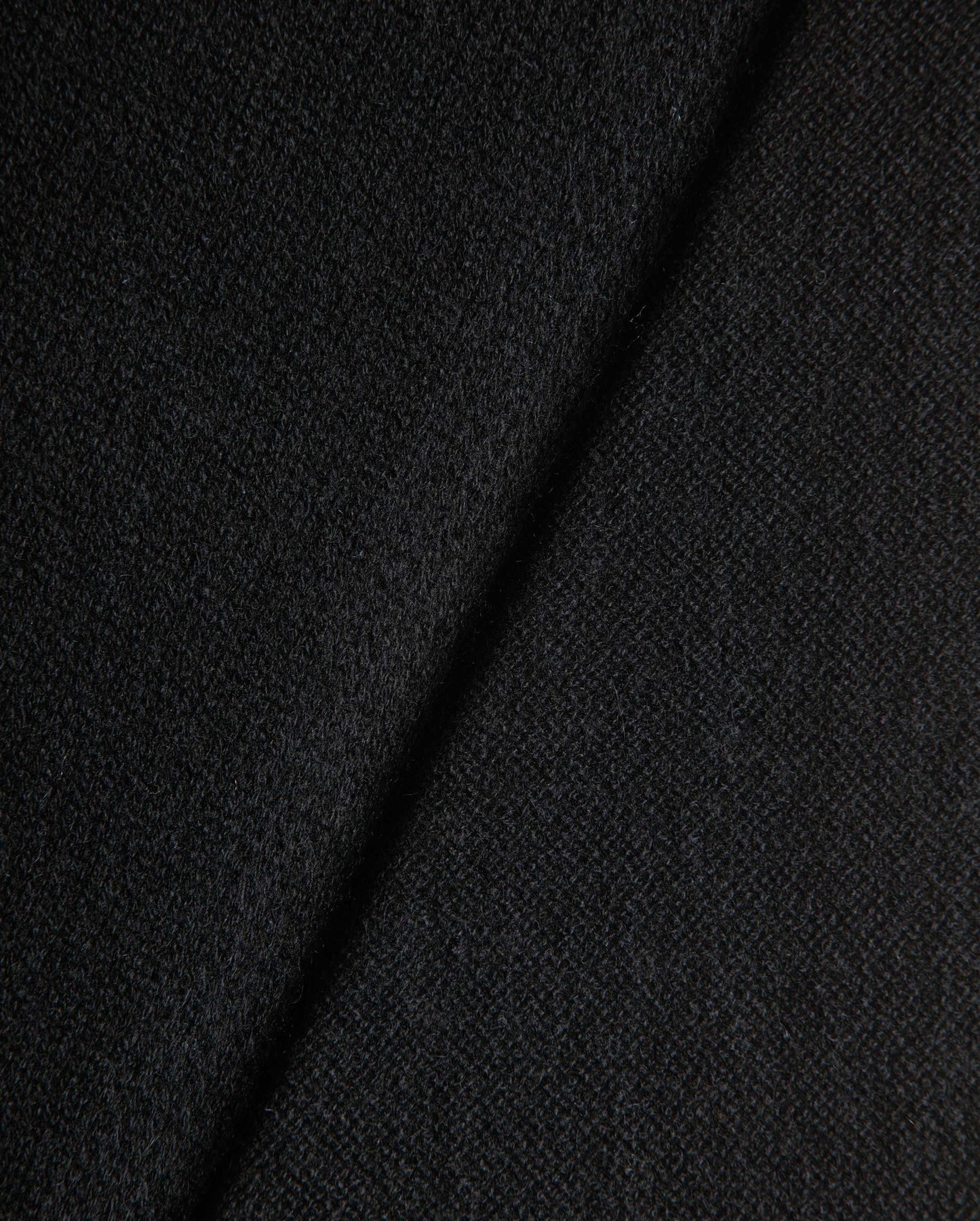 Monticelli Pure Cashmere Plain Knit Scarf Made In Italy Black 4