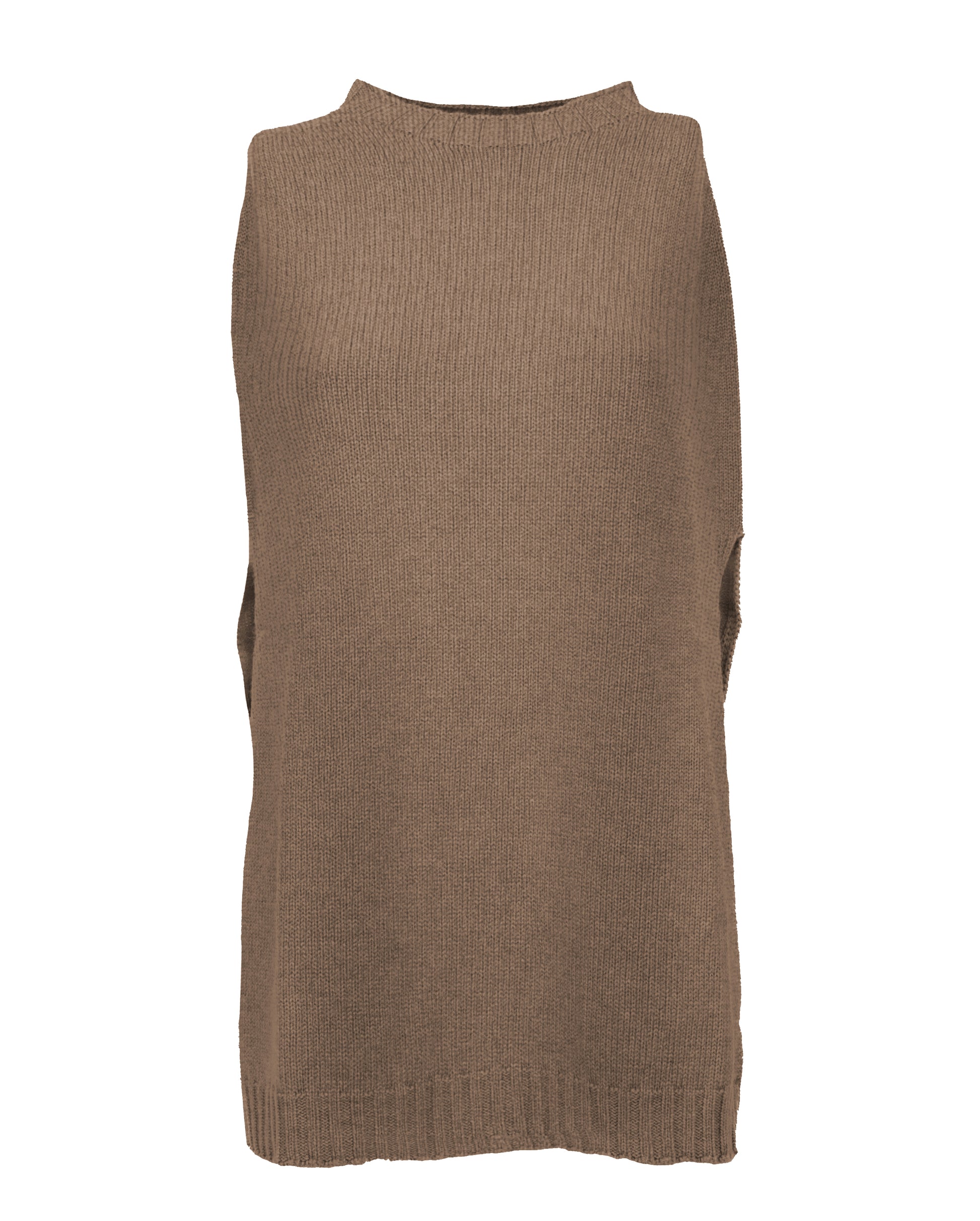 poncho side slits pure cashmere Brown Made In Italy 1