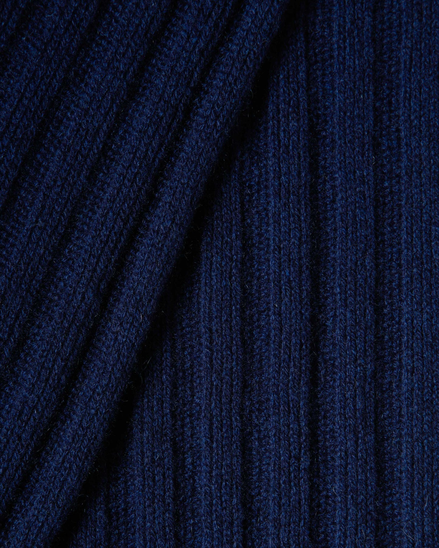 Ribbed scarf close up blue