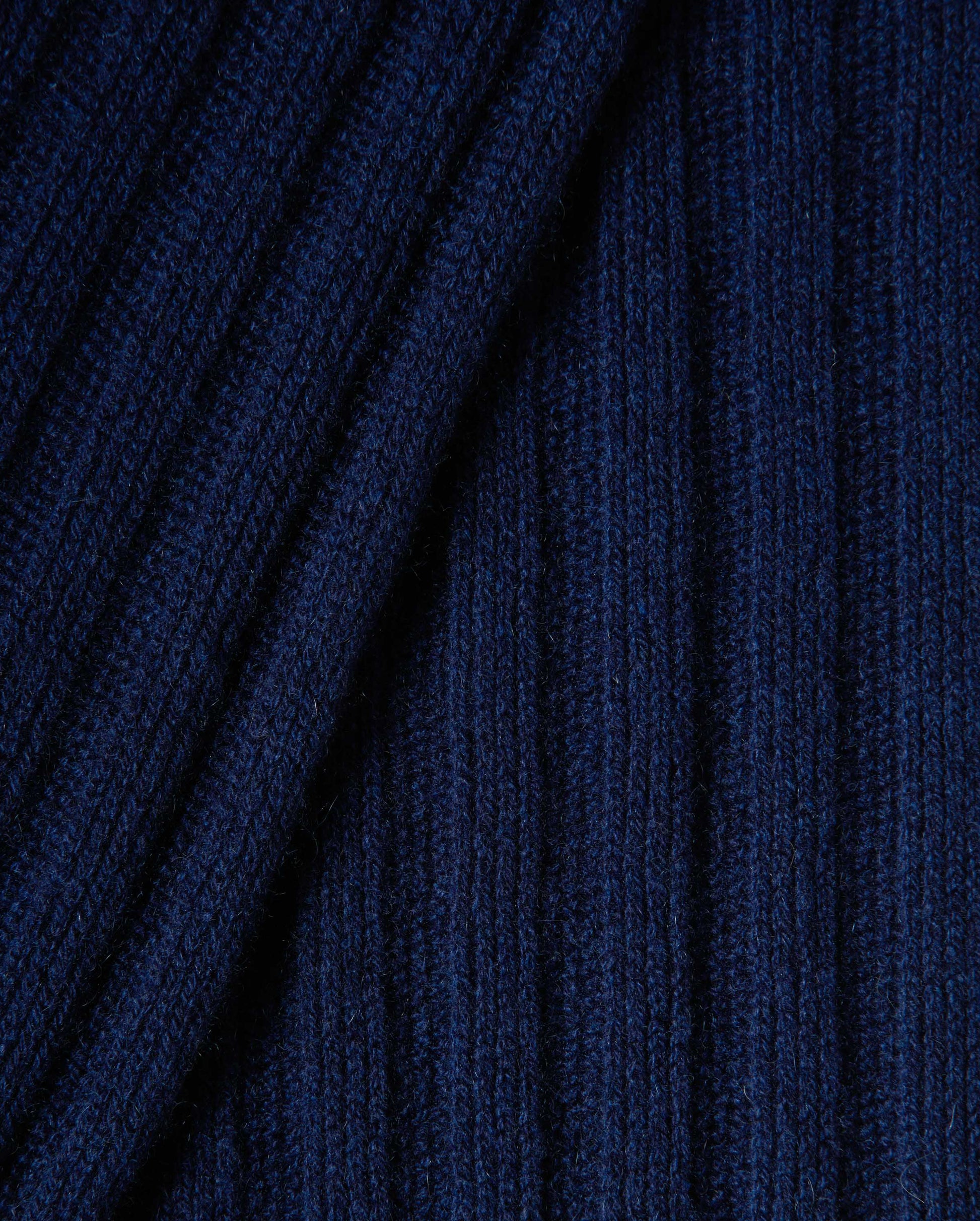 Ribbed scarf close up blue