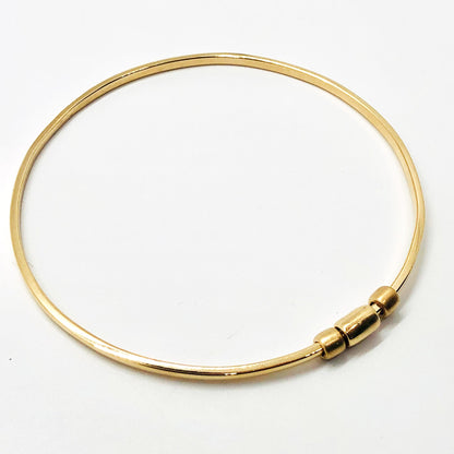 TRIO MINI BEAD 14k GOLD BANGLE