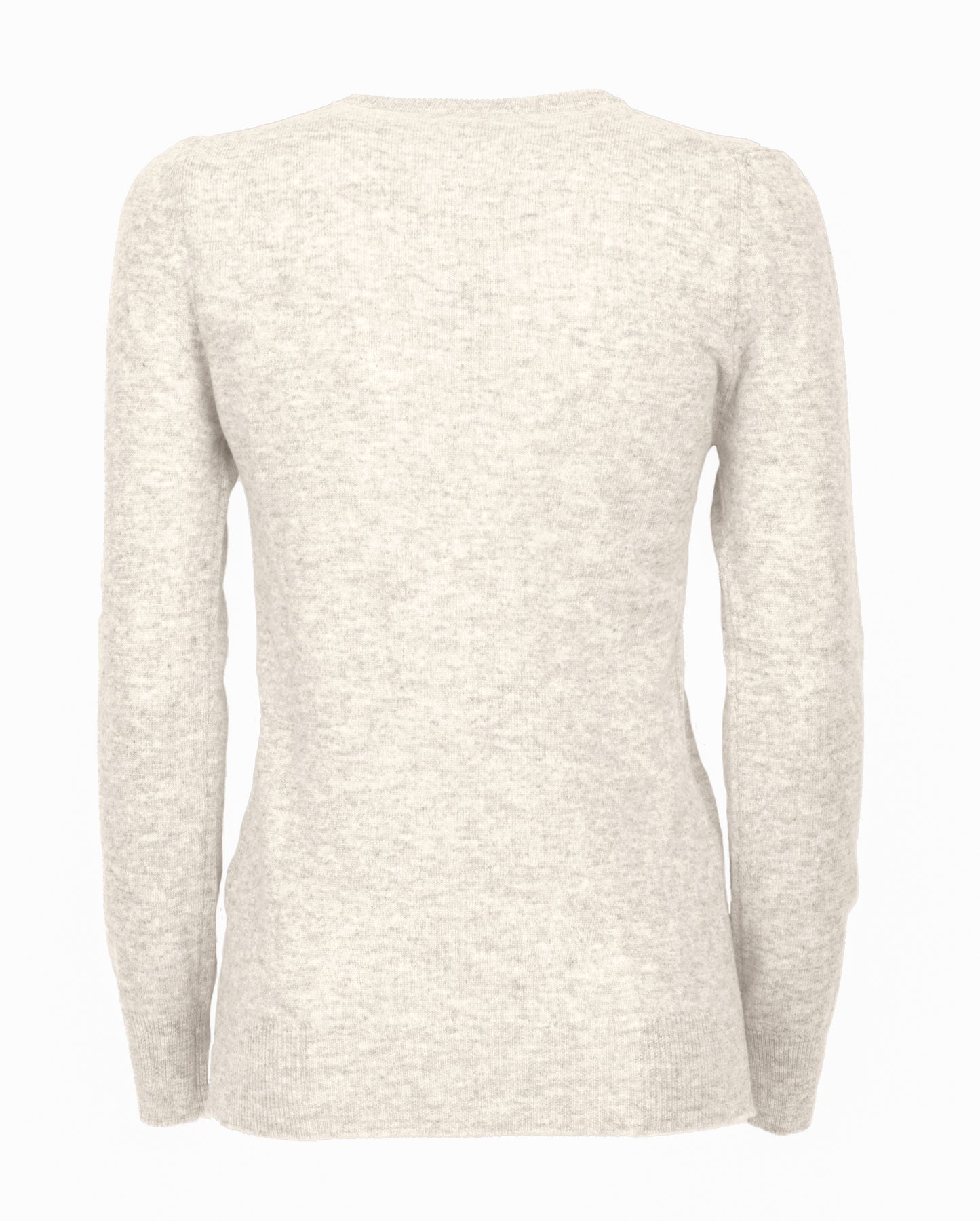 NEW FALL 24 - Women's Pure Cashmere Crewneck Cardigan Milk White